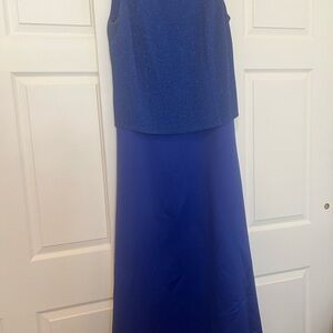 Onyx Nite Royal Blue Textured Dress